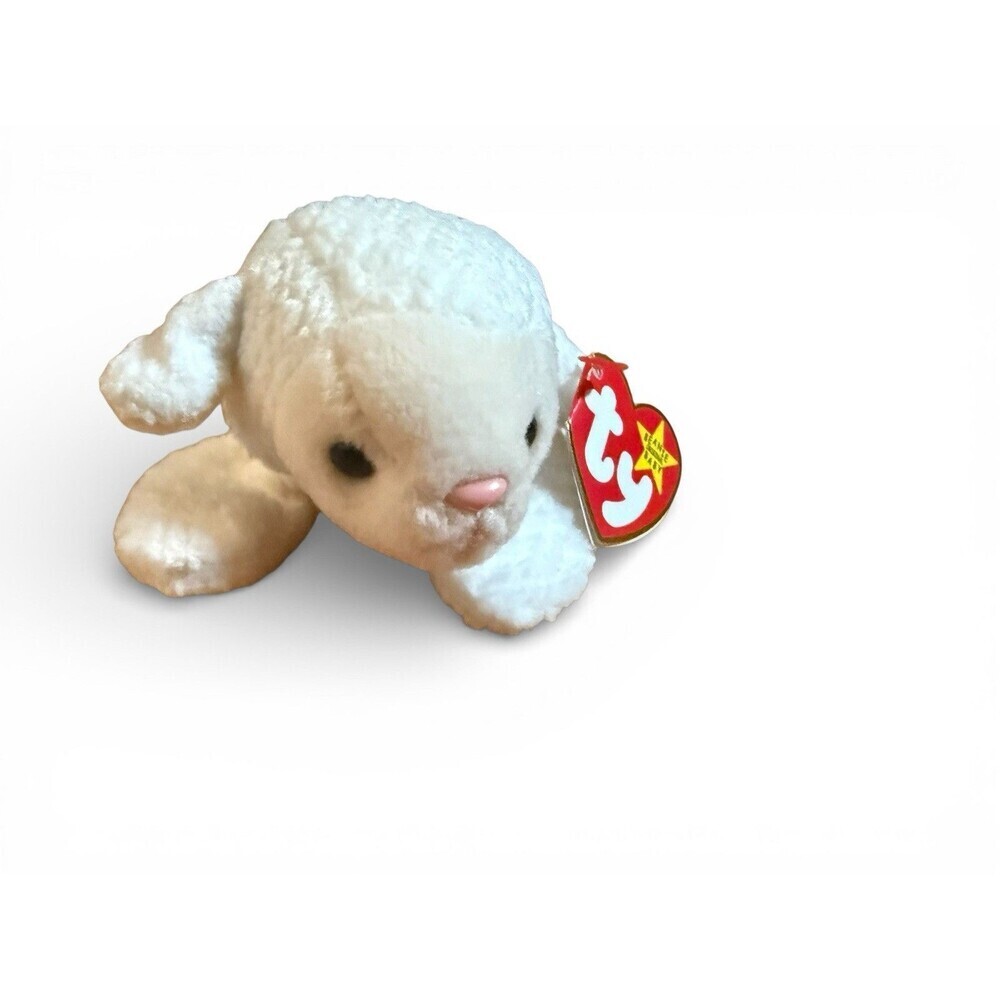 Ty Beanie Baby Fleece Lamb Beanbag Plush Original Tag 1996 PE 4th Gen - 4125